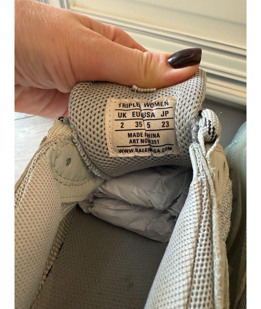 BALENCIAGA Серые кроссовки, фото 7