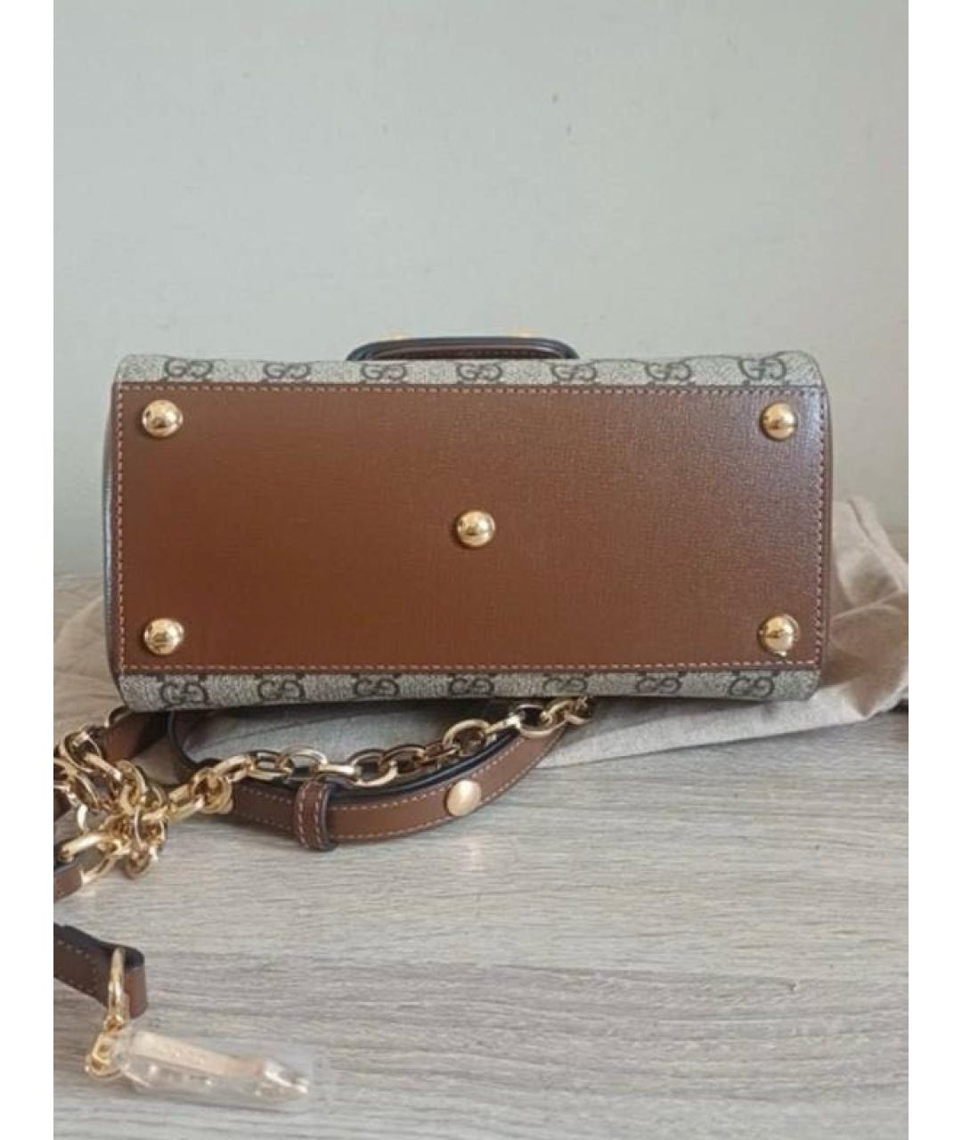 GUCCI Коричневая сумка с короткими ручками, фото 6