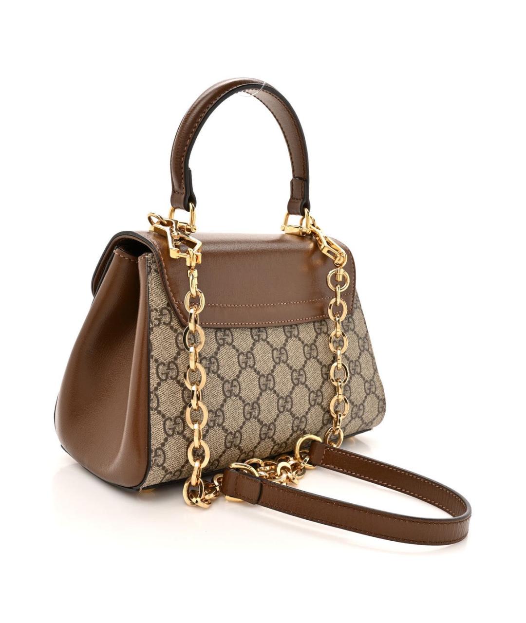 GUCCI Коричневая сумка с короткими ручками, фото 2