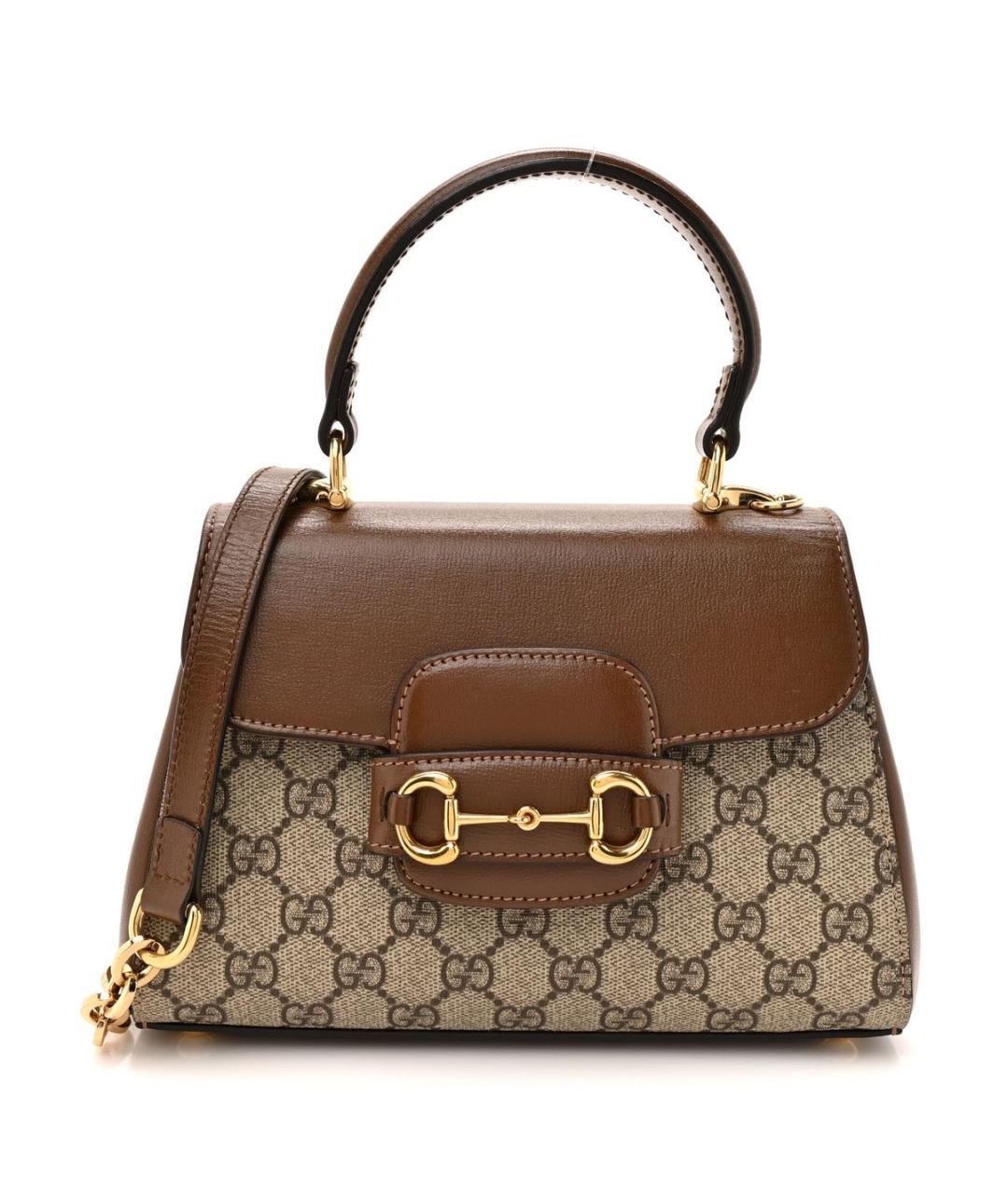 GUCCI Коричневая сумка с короткими ручками, фото 9