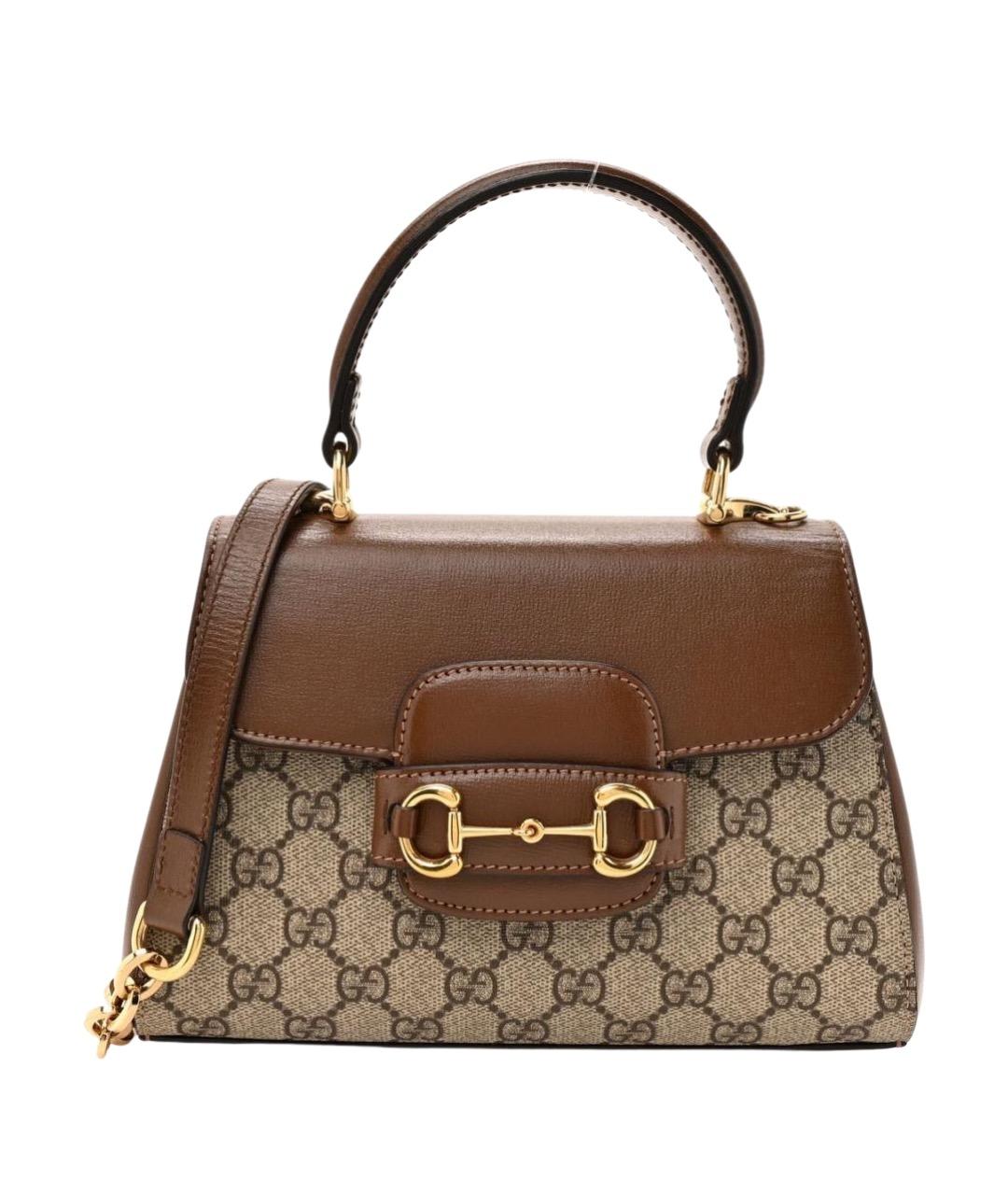GUCCI Коричневая сумка с короткими ручками, фото 1
