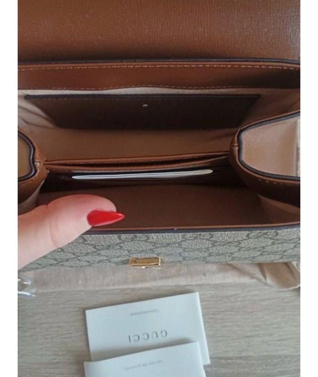 GUCCI Коричневая сумка с короткими ручками, фото 8