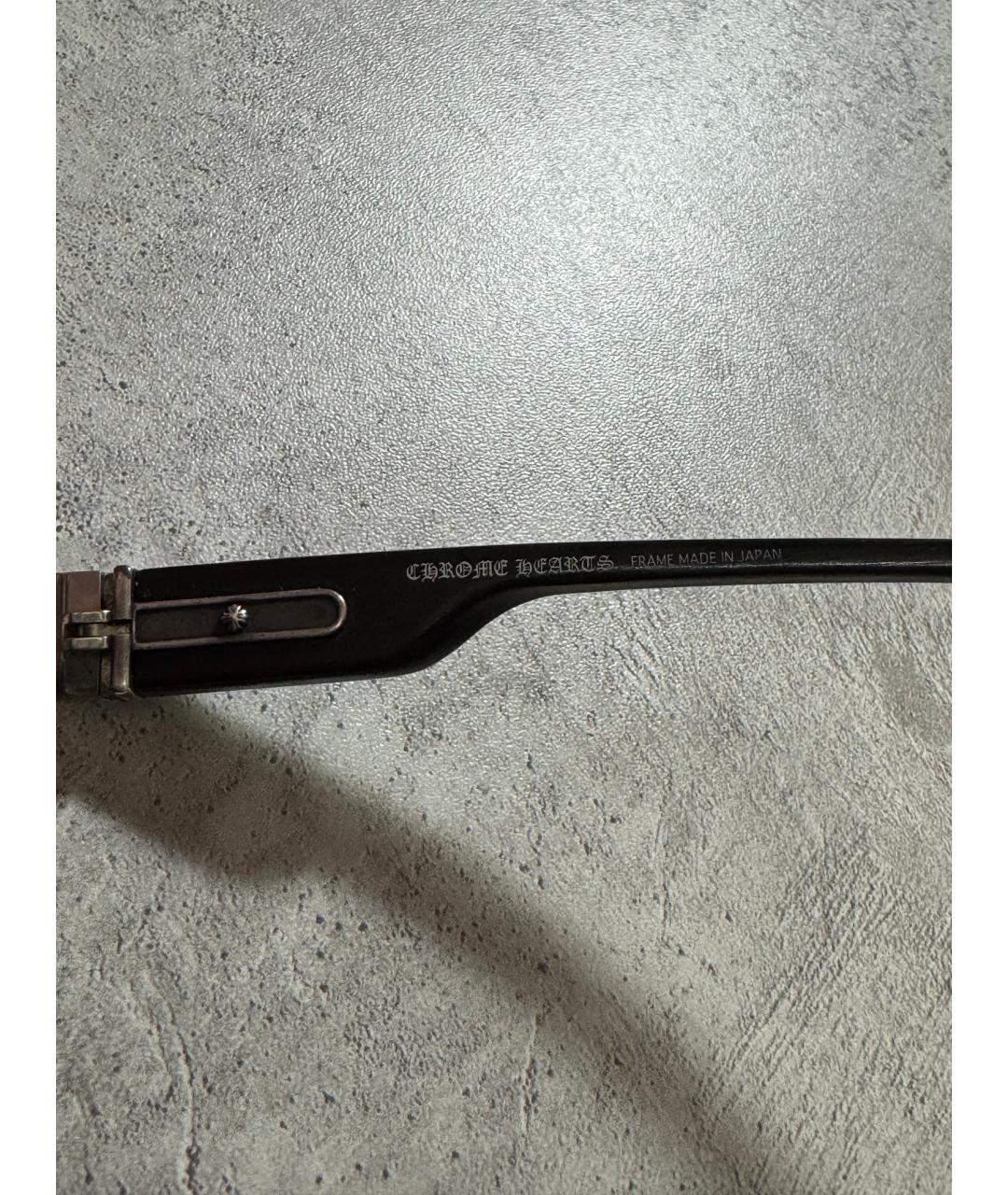 CHROME HEARTS Серебряные деревянные солнцезащитные очки, фото 6