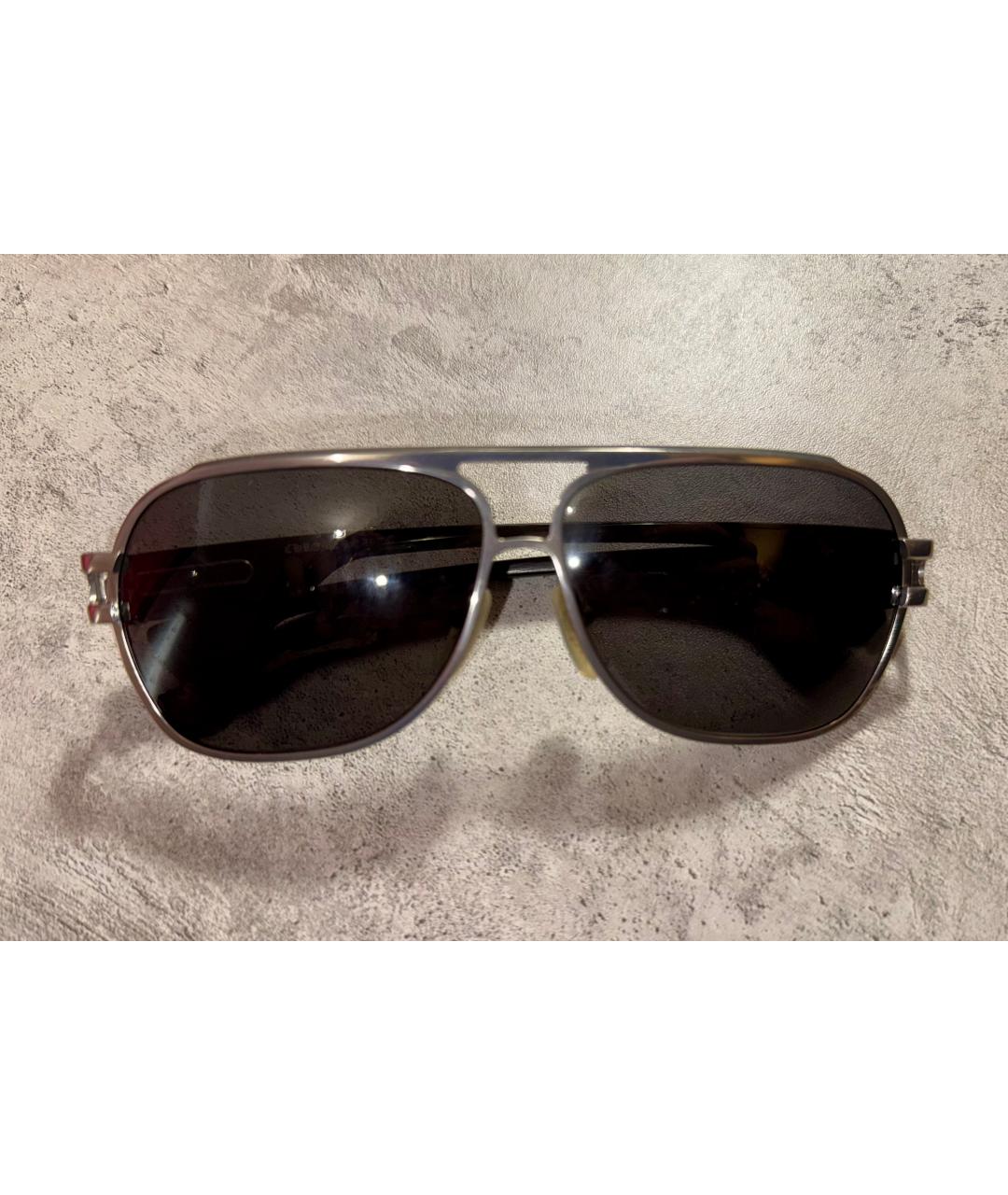 CHROME HEARTS Серебряные деревянные солнцезащитные очки, фото 7