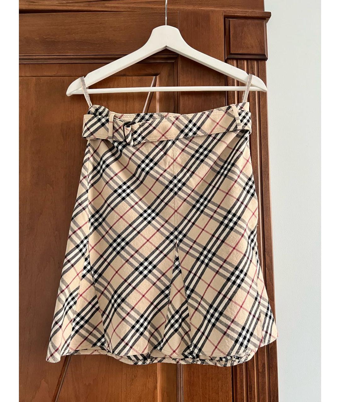 BURBERRY Мульти деним юбка миди, фото 6