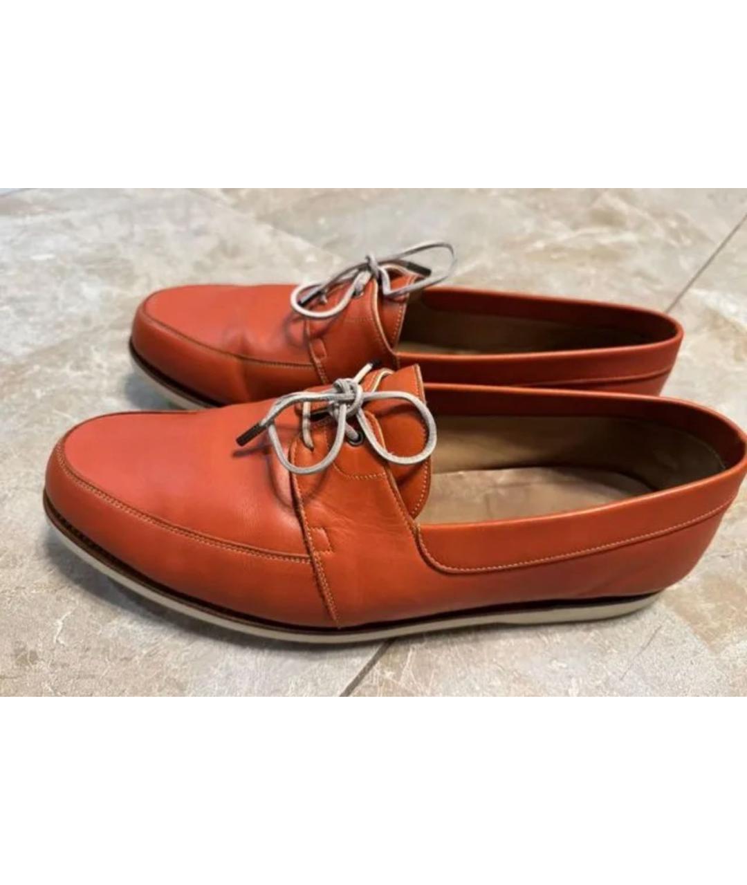 JOHN LOBB Красные кожаные лоферы, фото 4