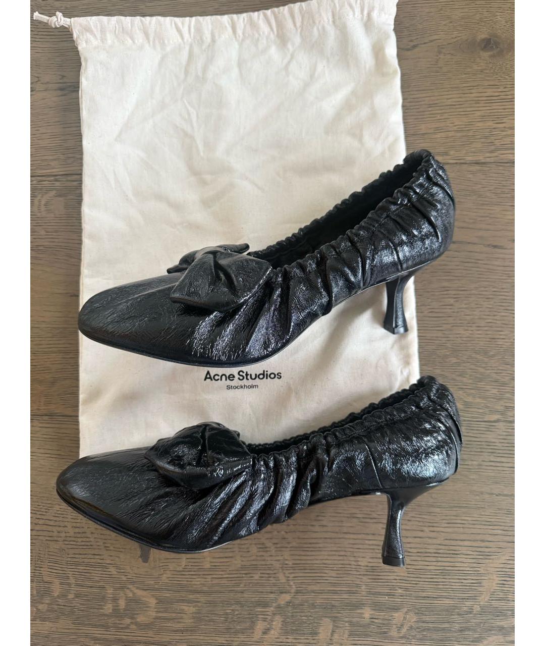 ACNE STUDIOS Черные кожаные туфли, фото 8