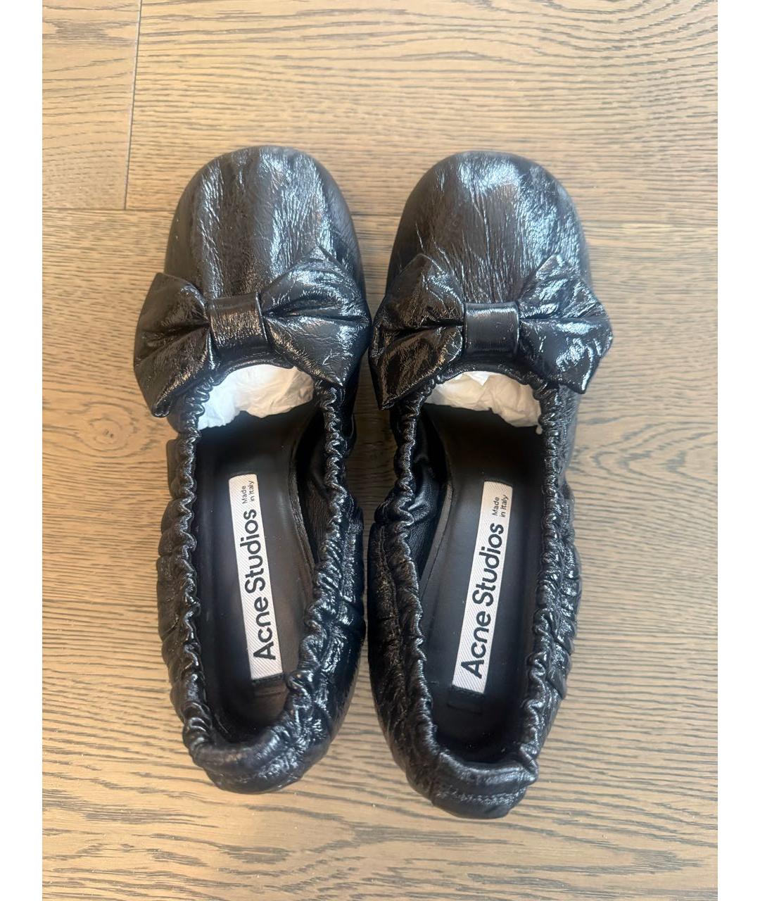 ACNE STUDIOS Черные кожаные туфли, фото 3