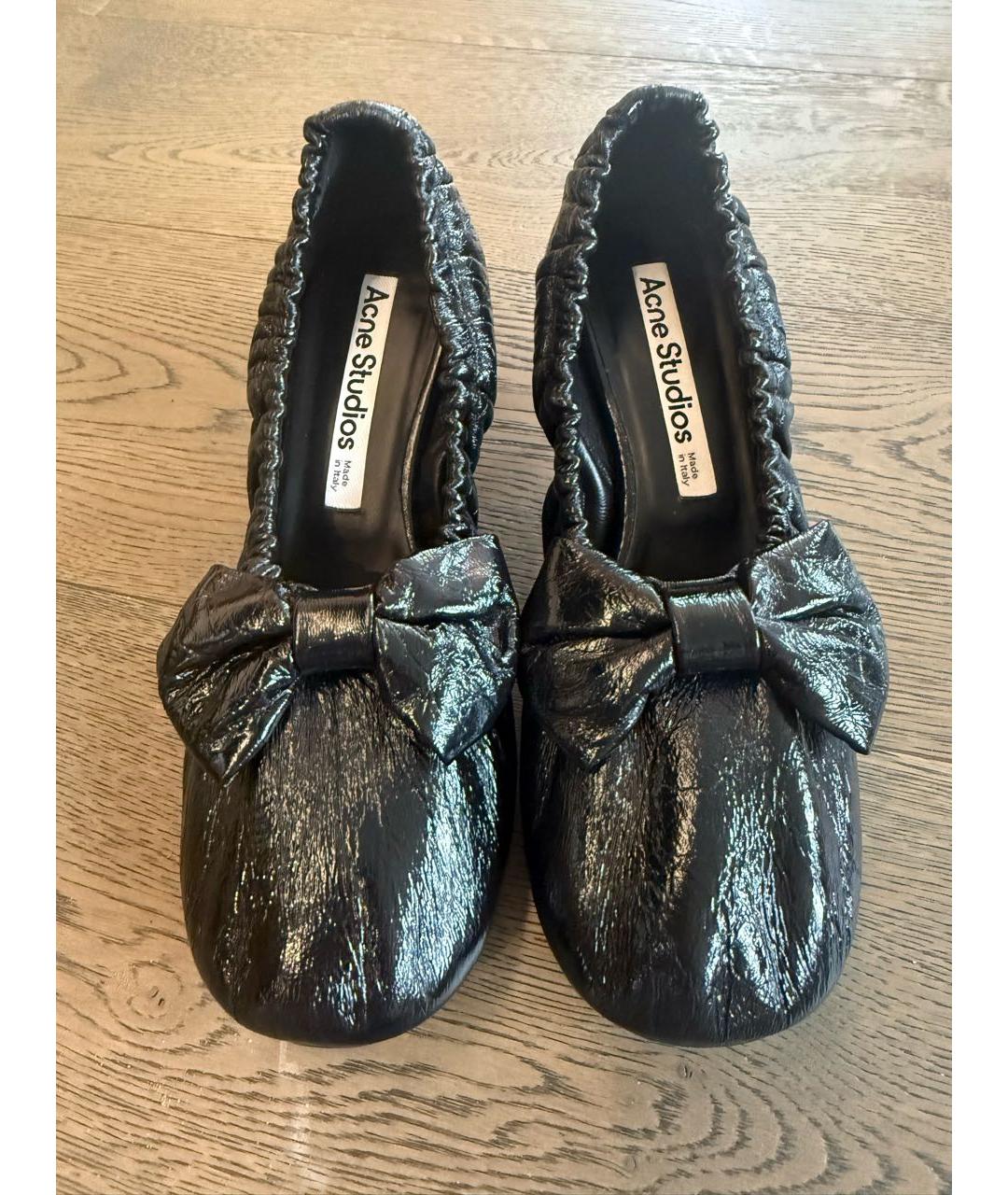 ACNE STUDIOS Черные кожаные туфли, фото 2