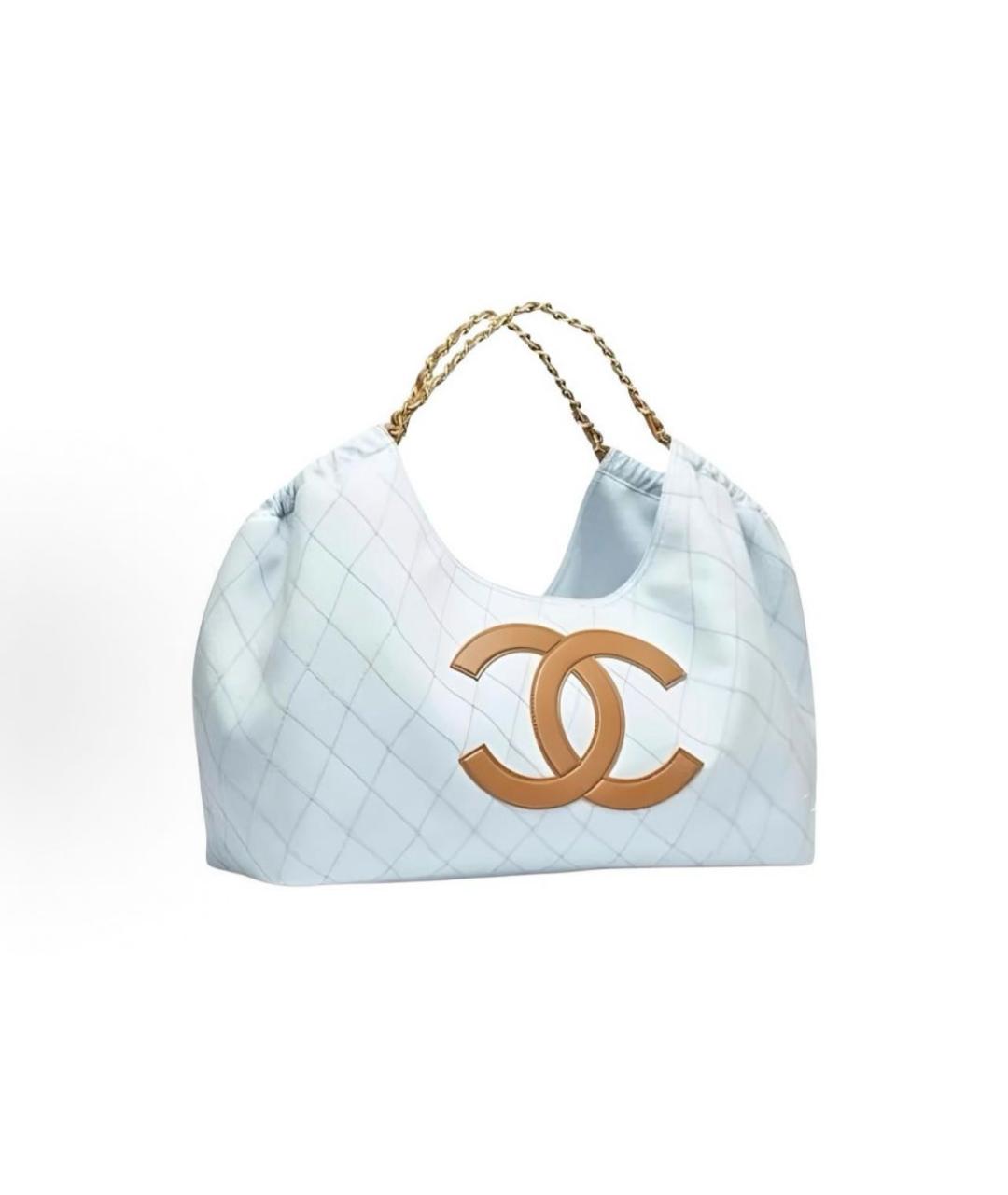 CHANEL Голубая сумка тоут, фото 2