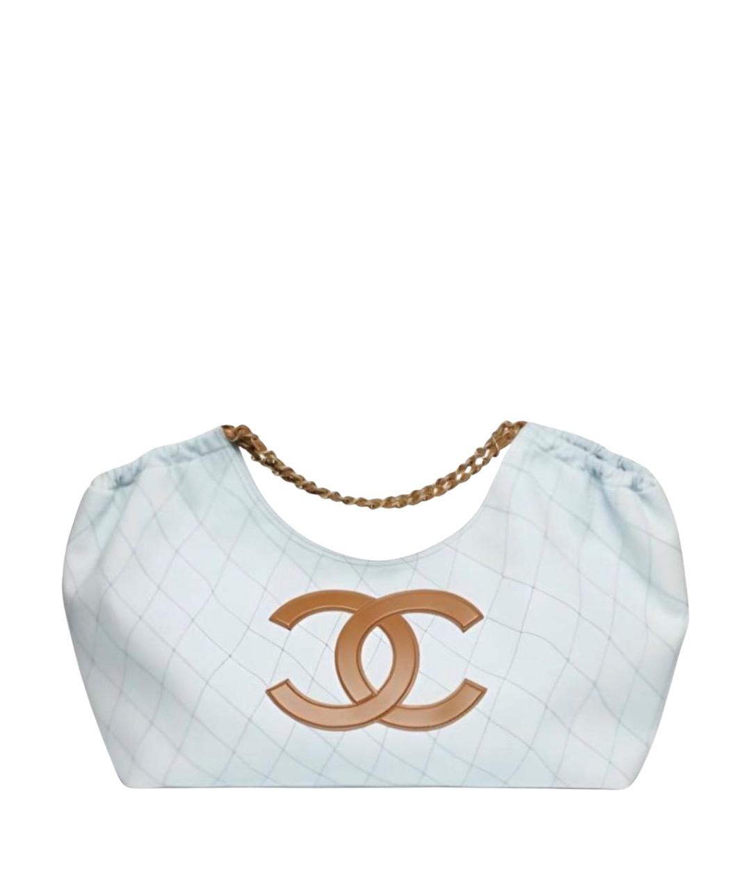 CHANEL Голубая сумка тоут, фото 1