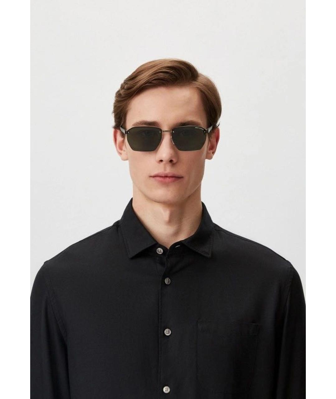 ARMANI EXCHANGE Зеленые металлические солнцезащитные очки, фото 3