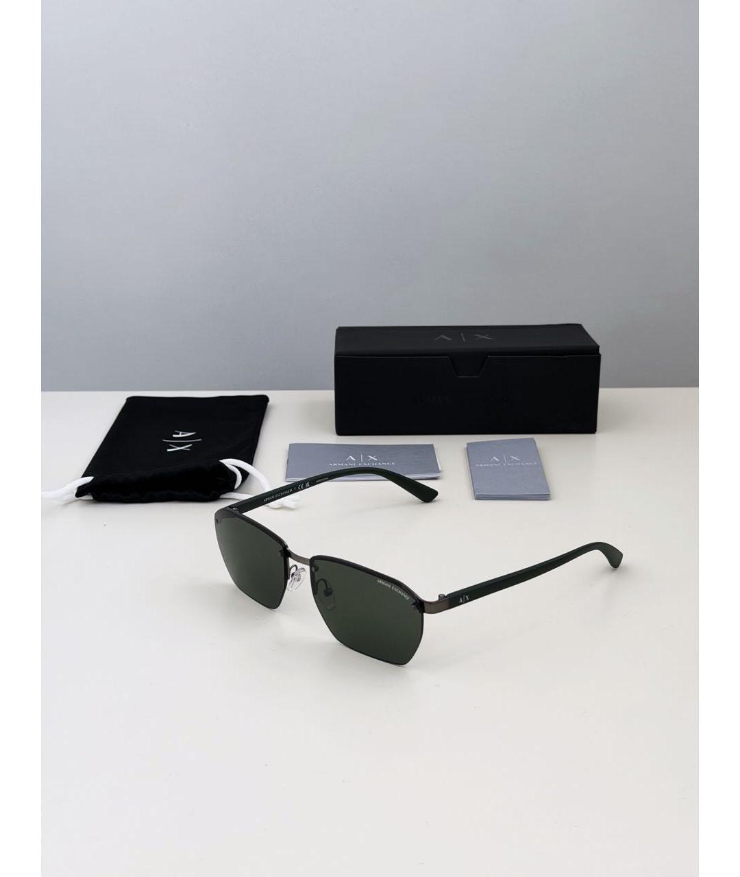 ARMANI EXCHANGE Зеленые металлические солнцезащитные очки, фото 6