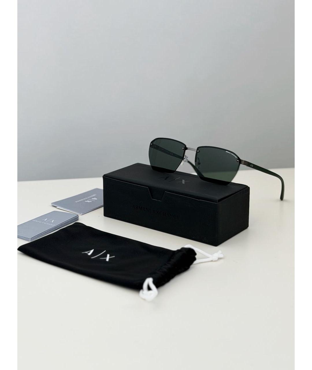 ARMANI EXCHANGE Зеленые металлические солнцезащитные очки, фото 7