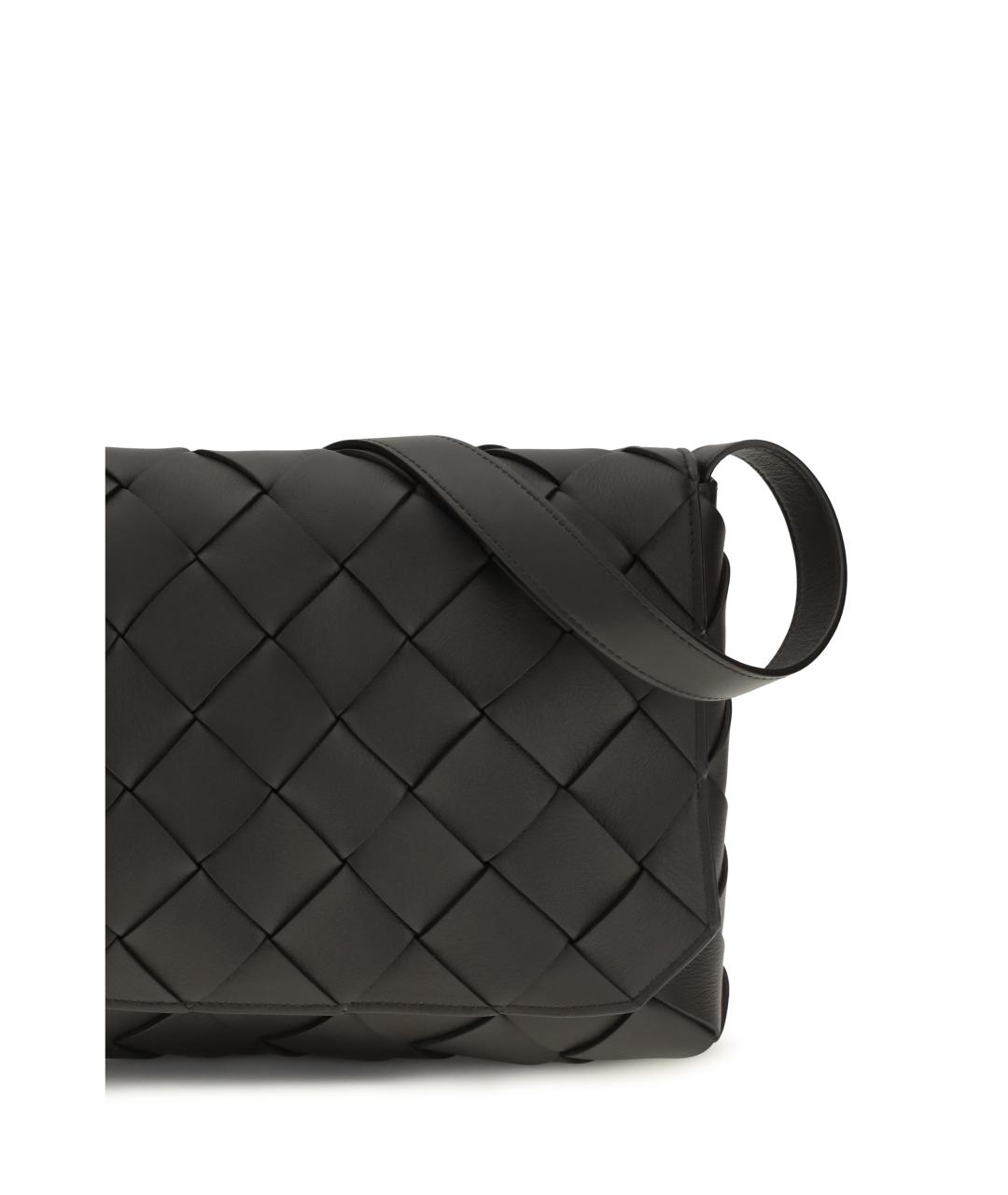 BOTTEGA VENETA Коричневая кожаная сумка на плечо, фото 4