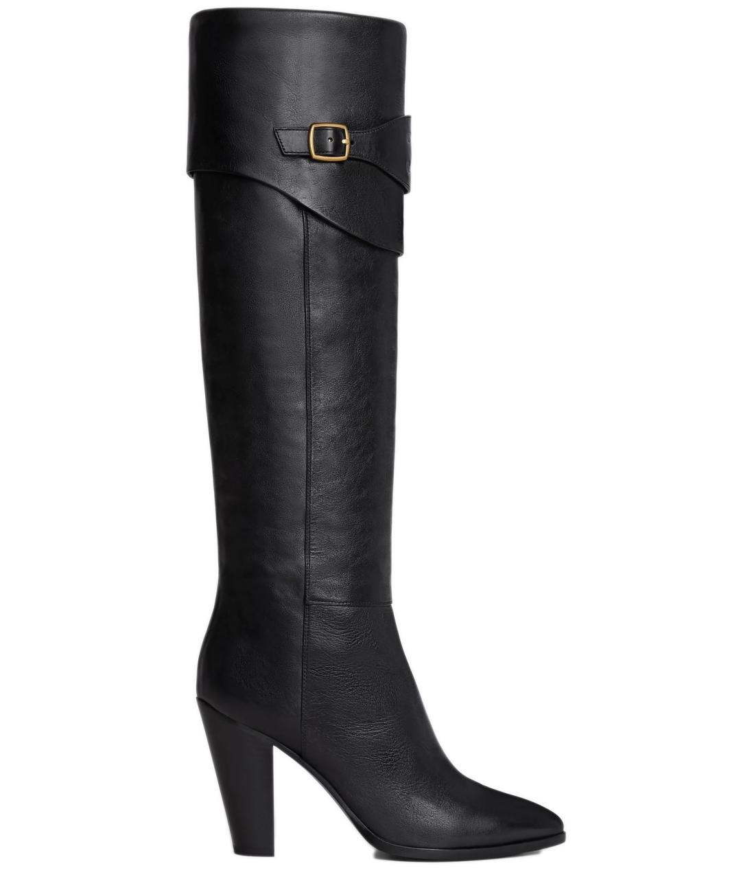 CELINE Черные кожаные сапоги, фото 5