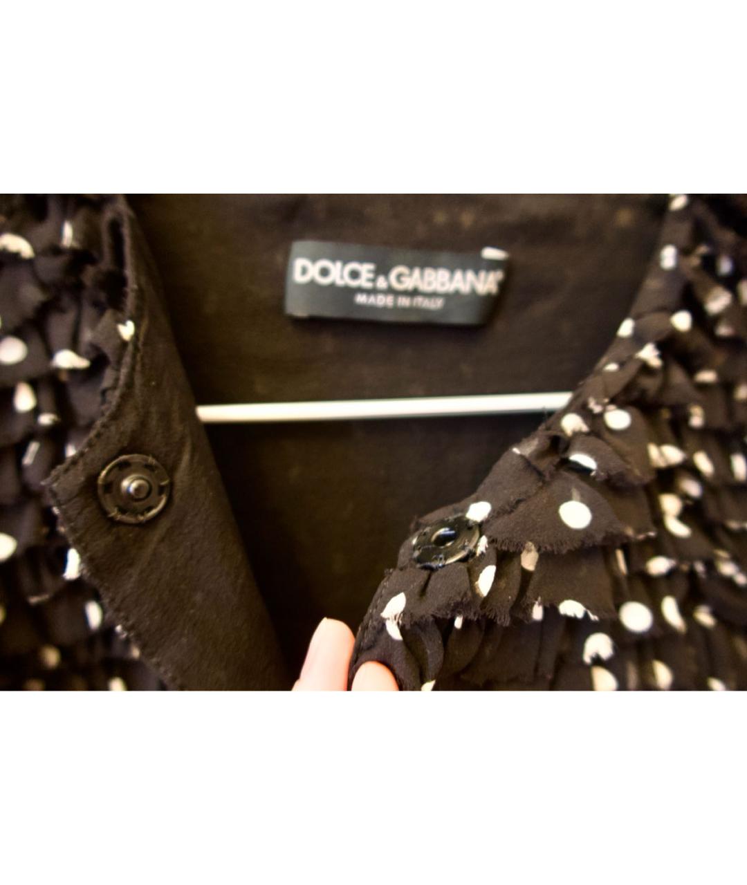 DOLCE&GABBANA Черный шелковый кардиган, фото 4