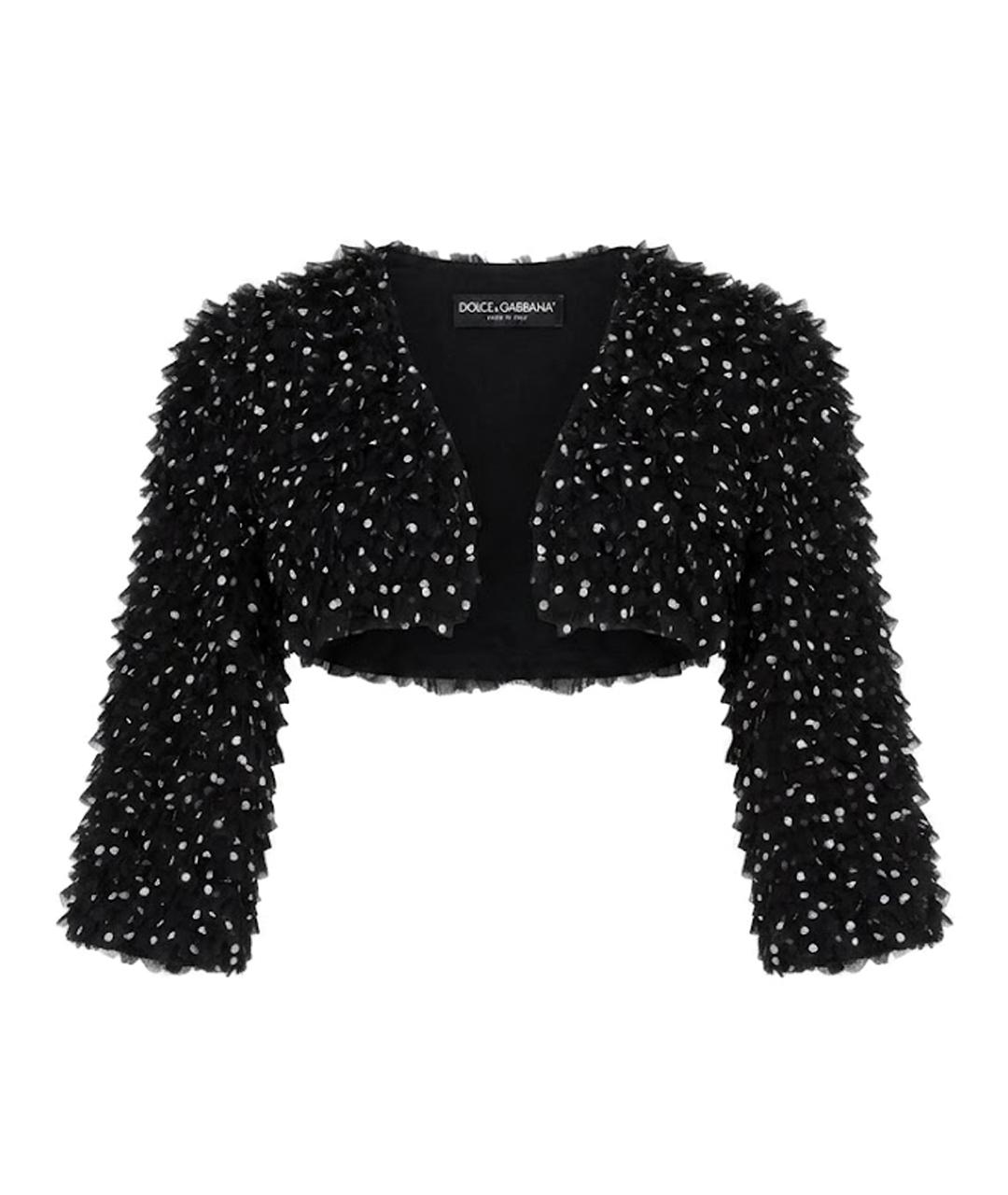 DOLCE&GABBANA Черный шелковый кардиган, фото 1