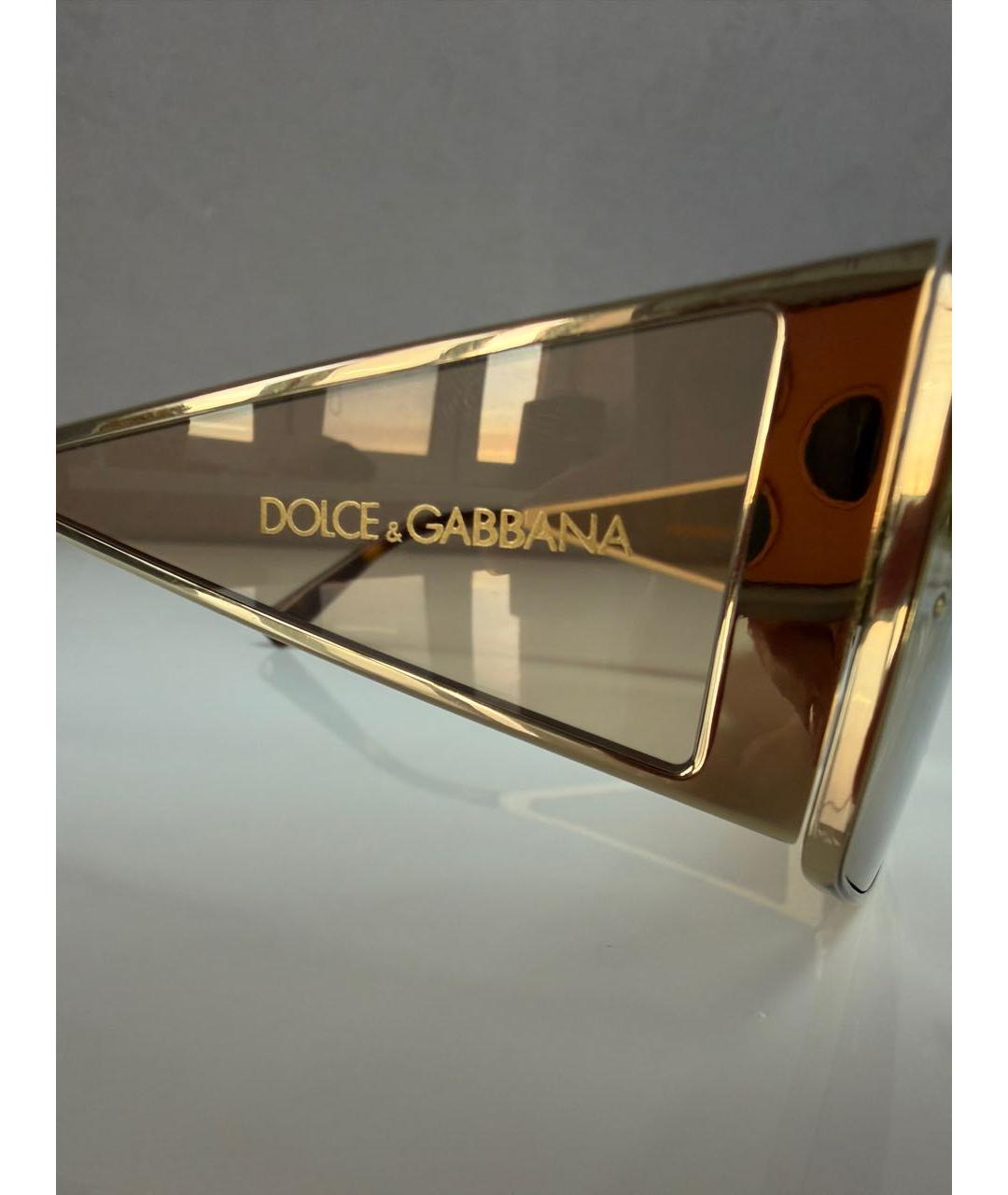 DOLCE&GABBANA Коричневые пластиковые солнцезащитные очки, фото 3