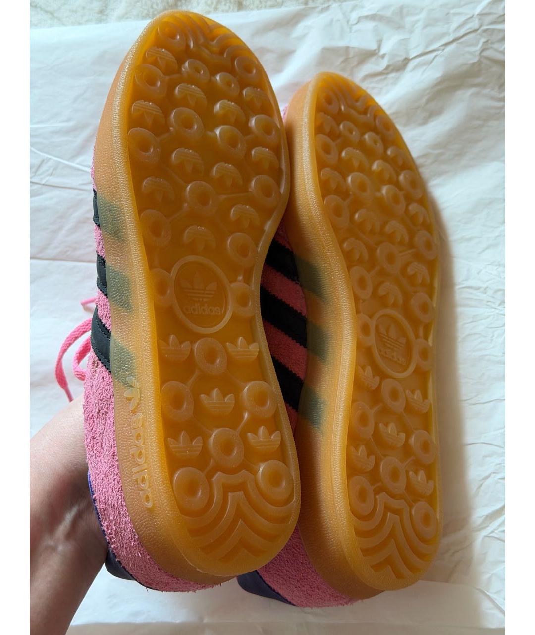 ADIDAS Розовые замшевые кеды, фото 3
