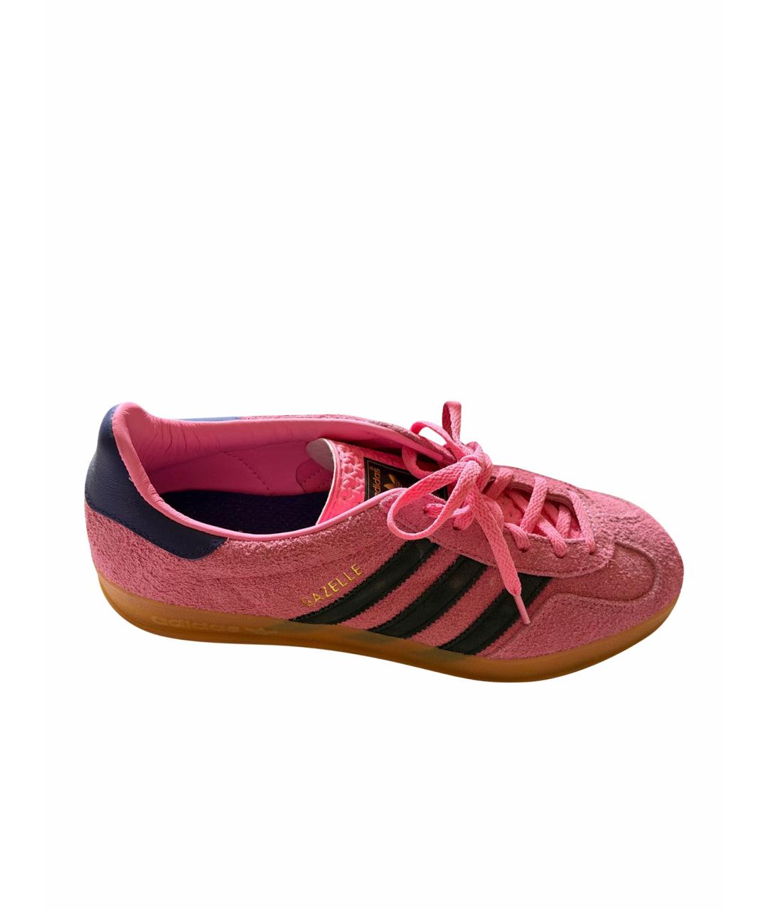 ADIDAS Розовые замшевые кеды, фото 7