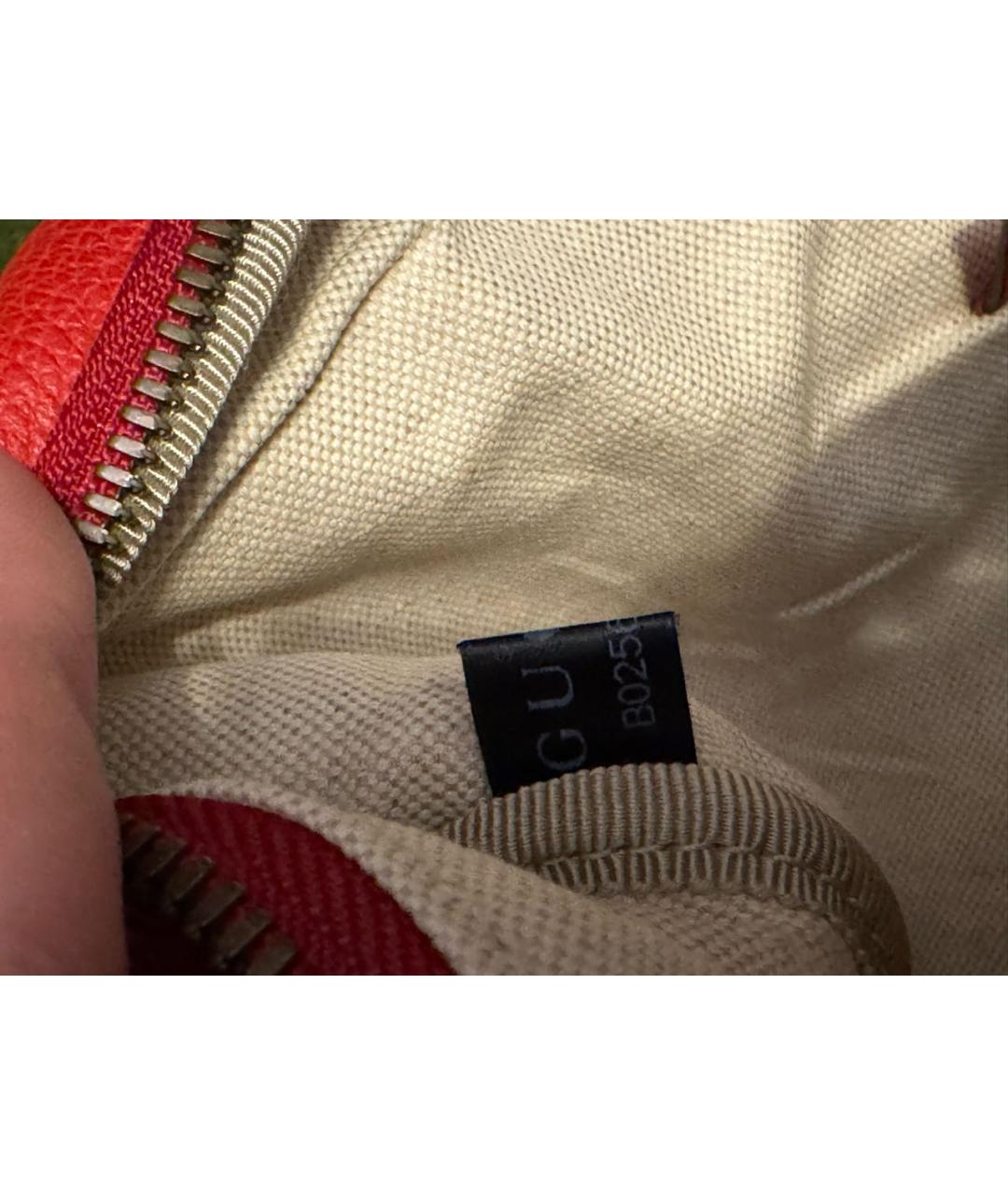 GUCCI Красная кожаная поясная сумка, фото 4