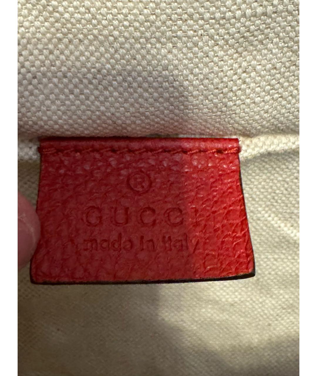 GUCCI Красная кожаная поясная сумка, фото 3