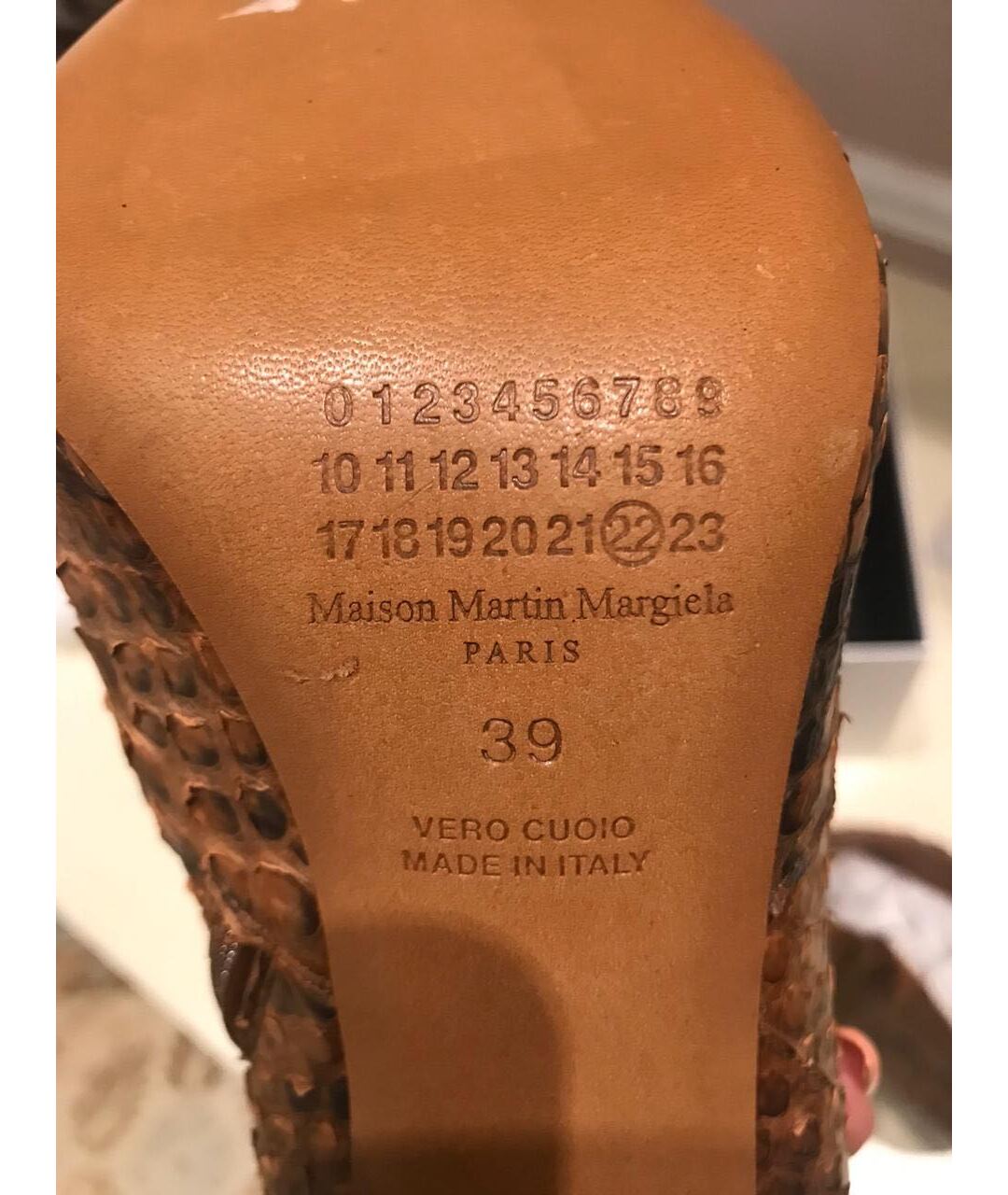 MAISON MARGIELA Коричневые ботильоны из экзотической кожи, фото 5