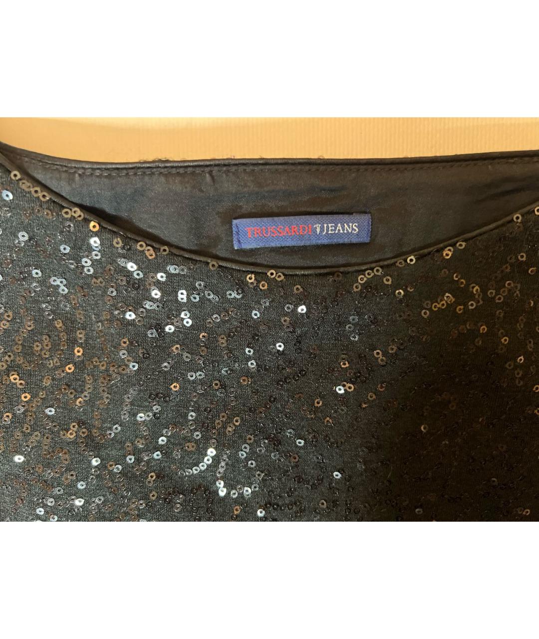 TRUSSARDI JEANS Черное коктейльное платье, фото 3
