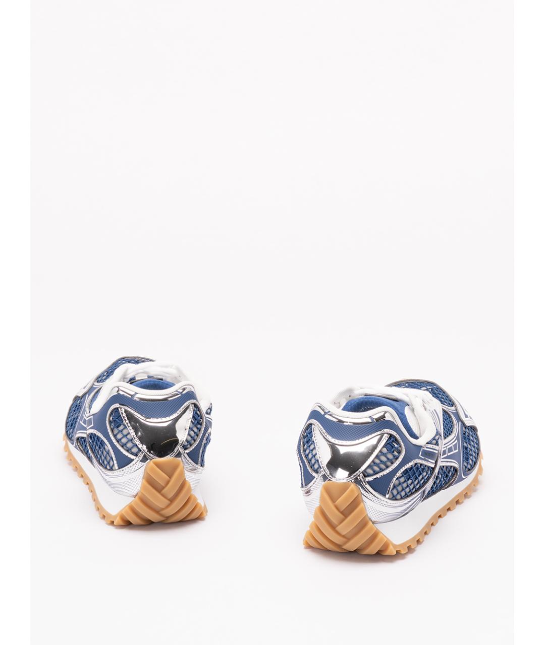 BOTTEGA VENETA Синие синтетические низкие кроссовки / кеды, фото 3