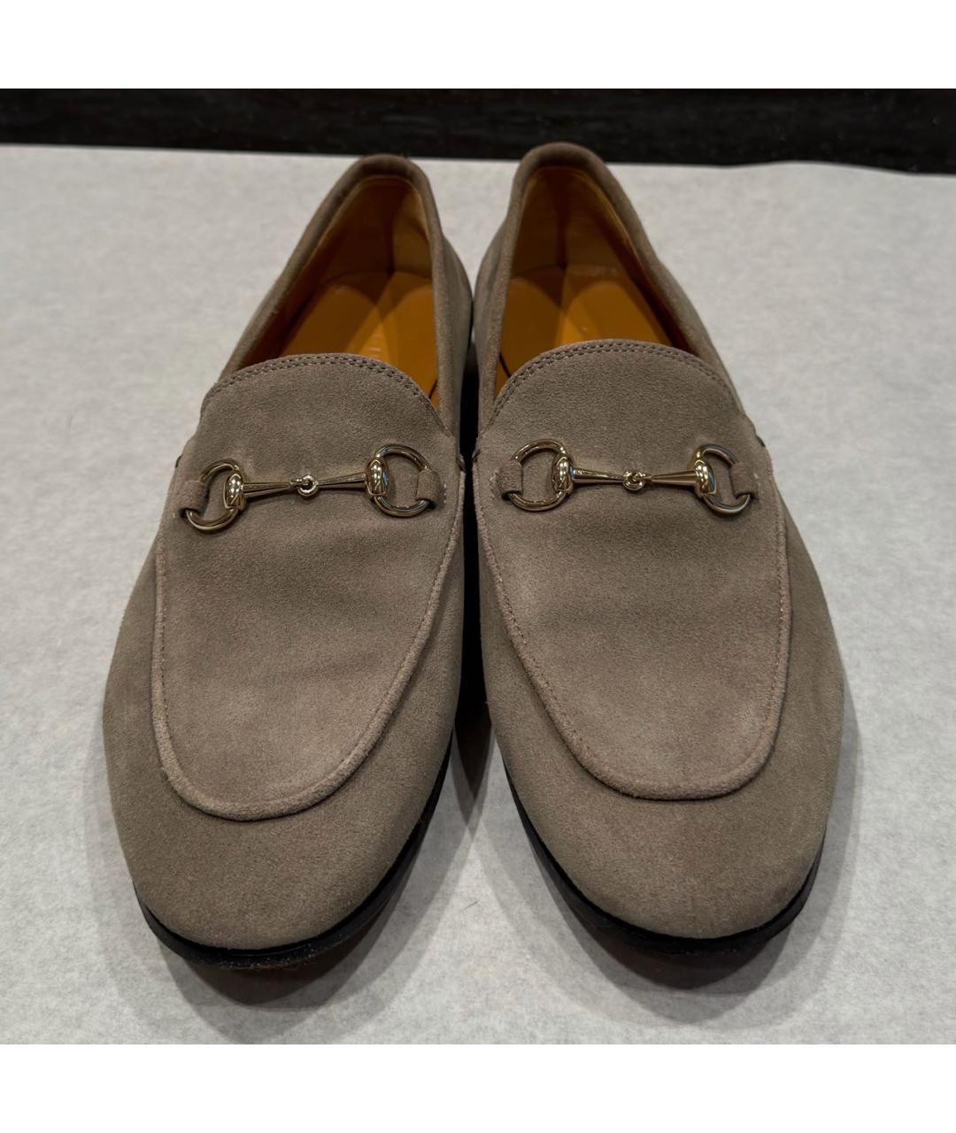 GUCCI Серые замшевые лоферы, фото 3