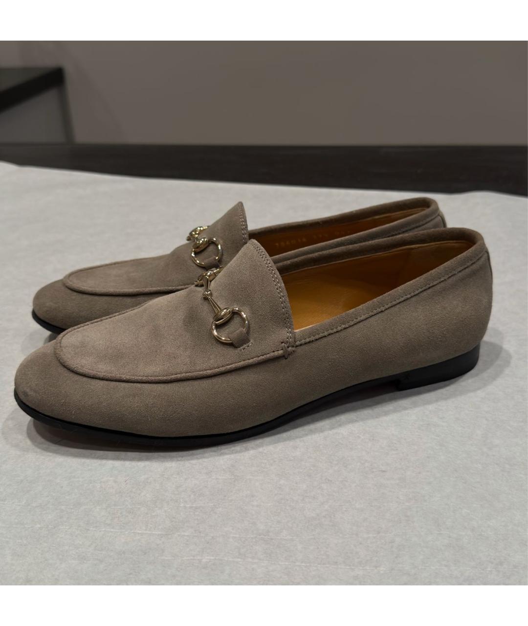 GUCCI Серые замшевые лоферы, фото 2