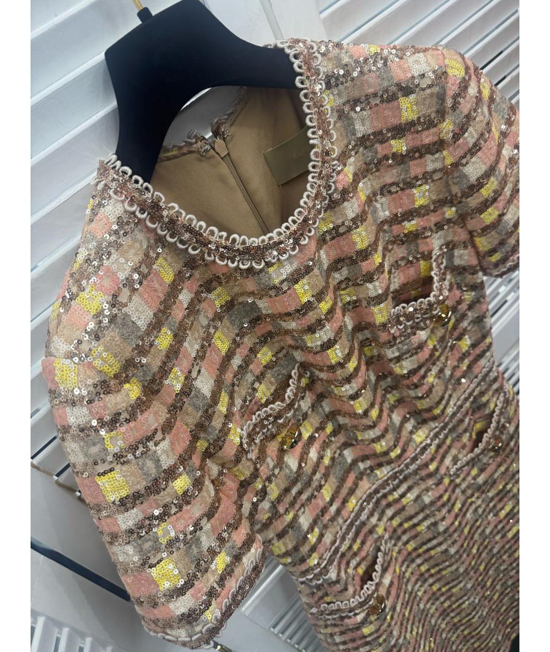 ELIE SAAB Золотое коктейльное платье, фото 8