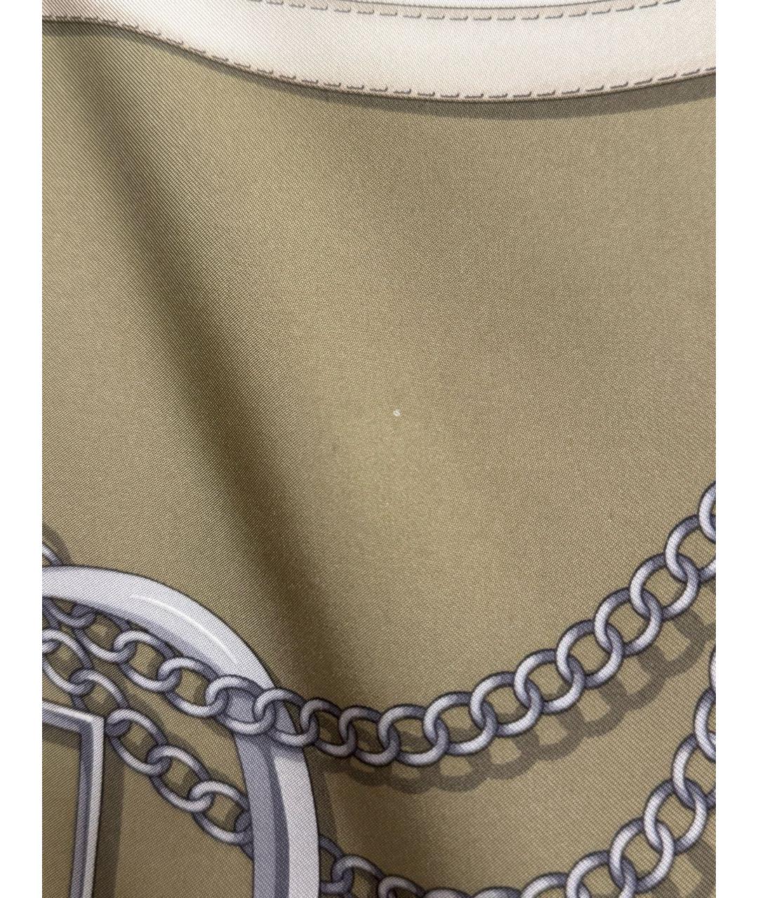 GUCCI Зеленая шелковая блузы, фото 5