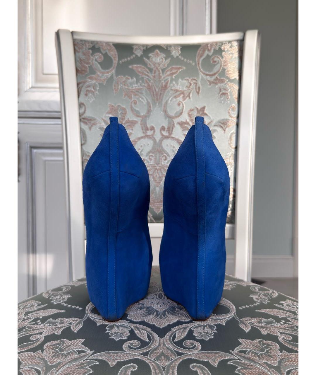 GIUSEPPE ZANOTTI DESIGN Синие бархатные туфли, фото 7