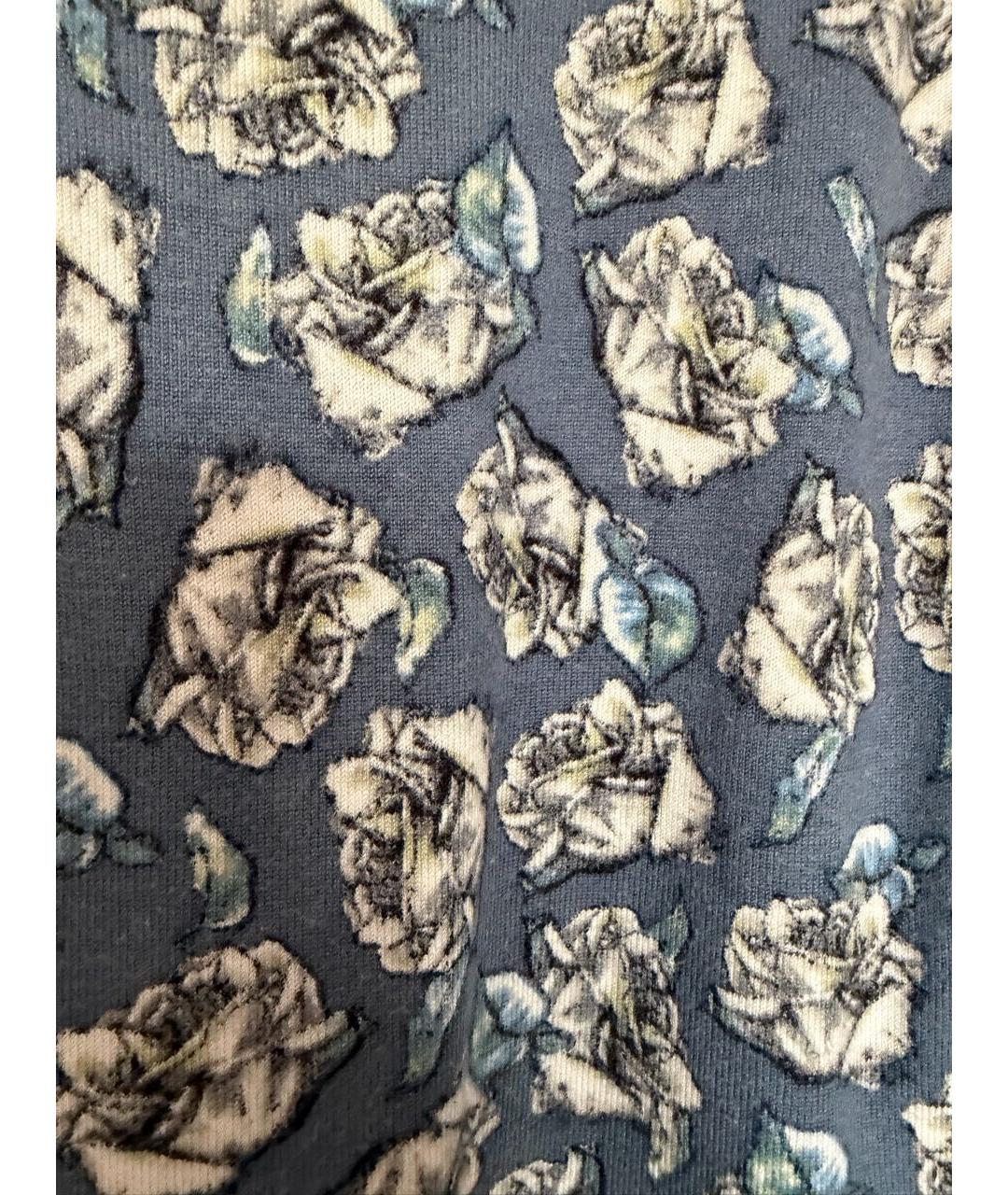 MISS BLUMARINE Голубой хлопко-эластановый кардиган, фото 8