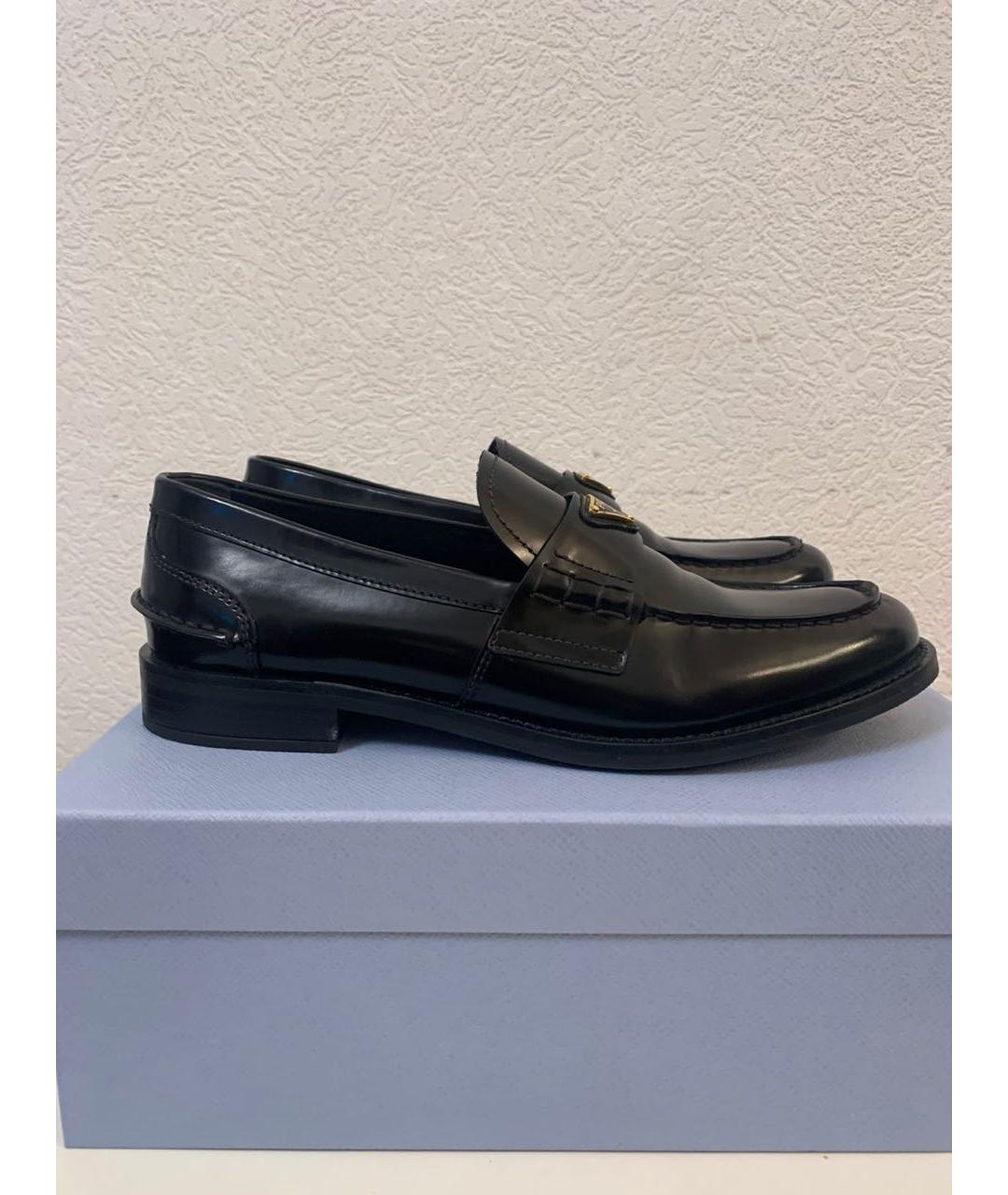 PRADA Черные кожаные лоферы, фото 6