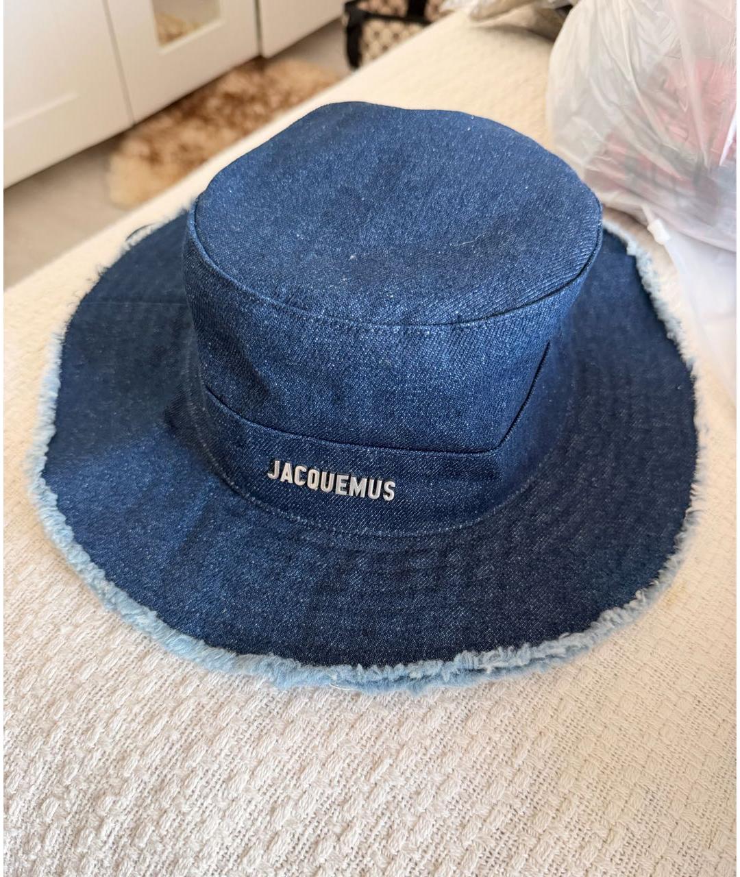 JACQUEMUS Голубая хлопковая панама, фото 4