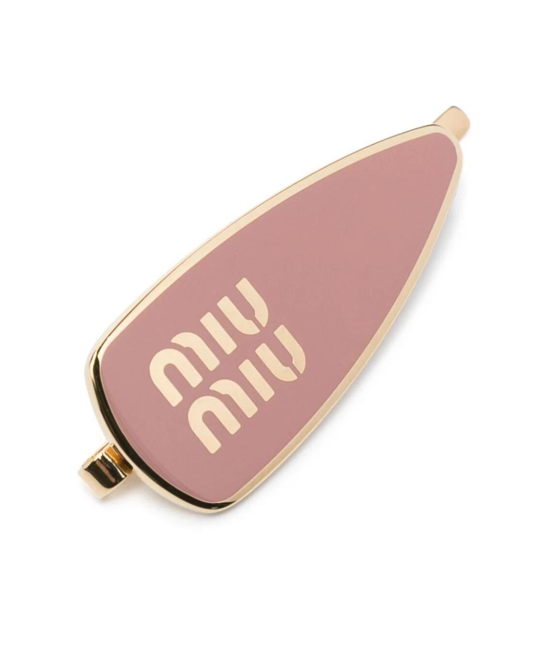 MIU MIU Розовая заколка, фото 2