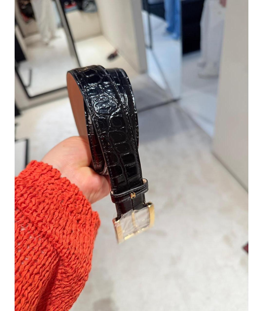 CHANEL Черный кожаный ремень, фото 2