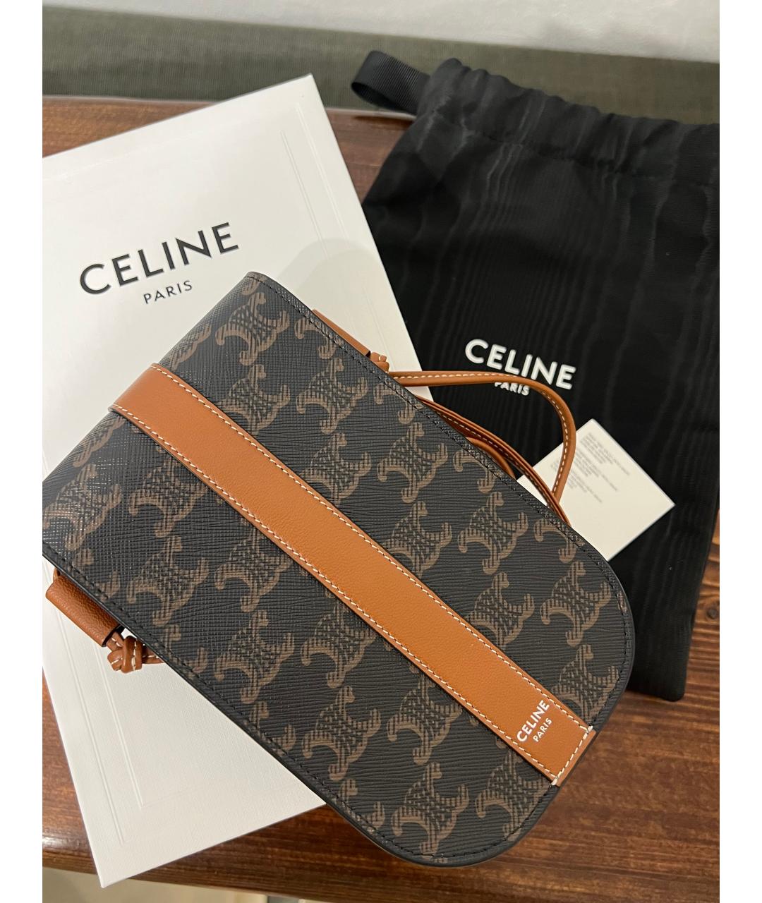 CELINE Коричневая сумка через плечо, фото 5