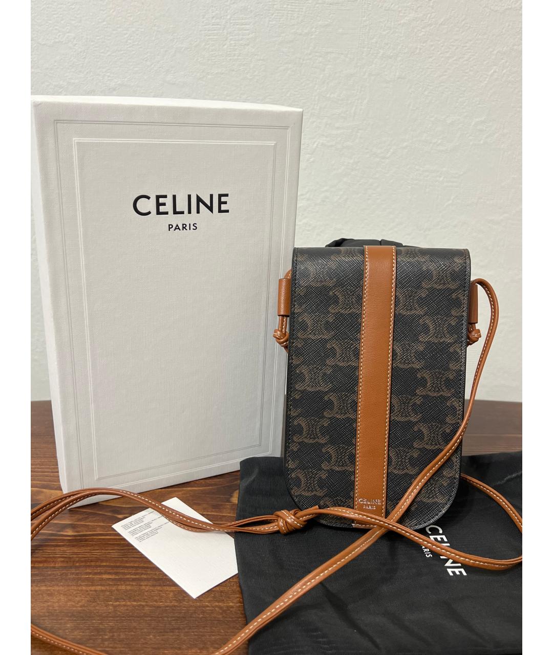 CELINE Коричневая сумка через плечо, фото 2