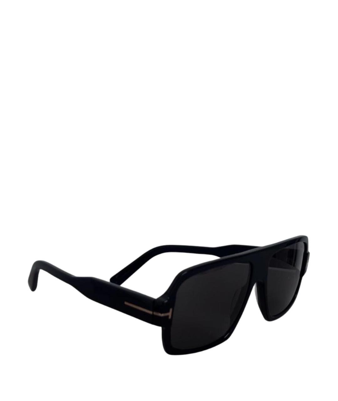TOM FORD Черные пластиковые солнцезащитные очки, фото 1