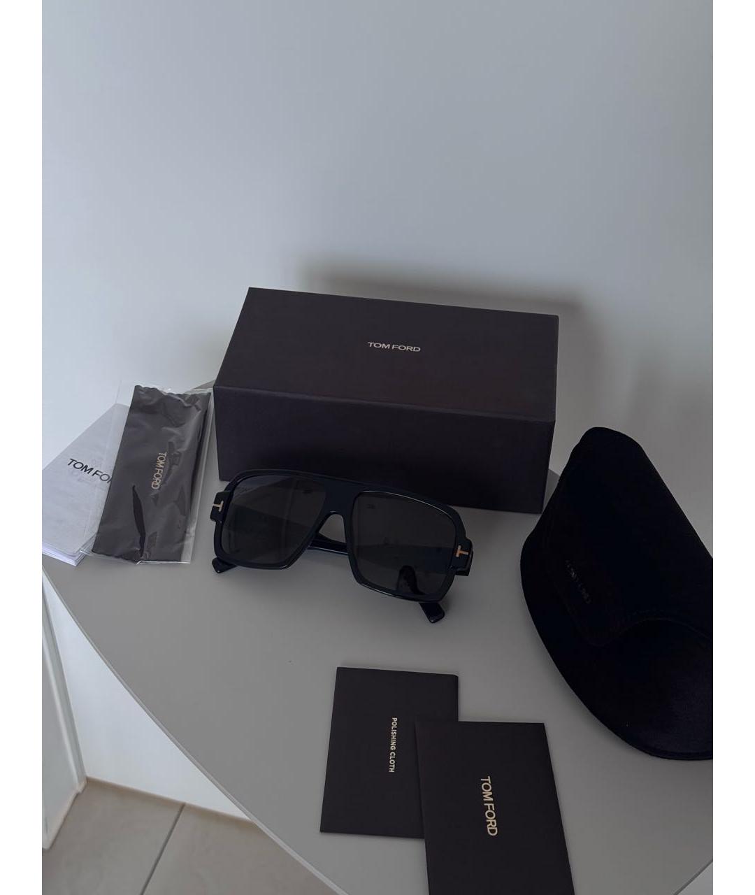 TOM FORD Черные пластиковые солнцезащитные очки, фото 6