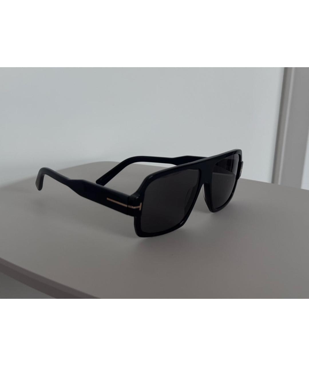 TOM FORD Черные пластиковые солнцезащитные очки, фото 9