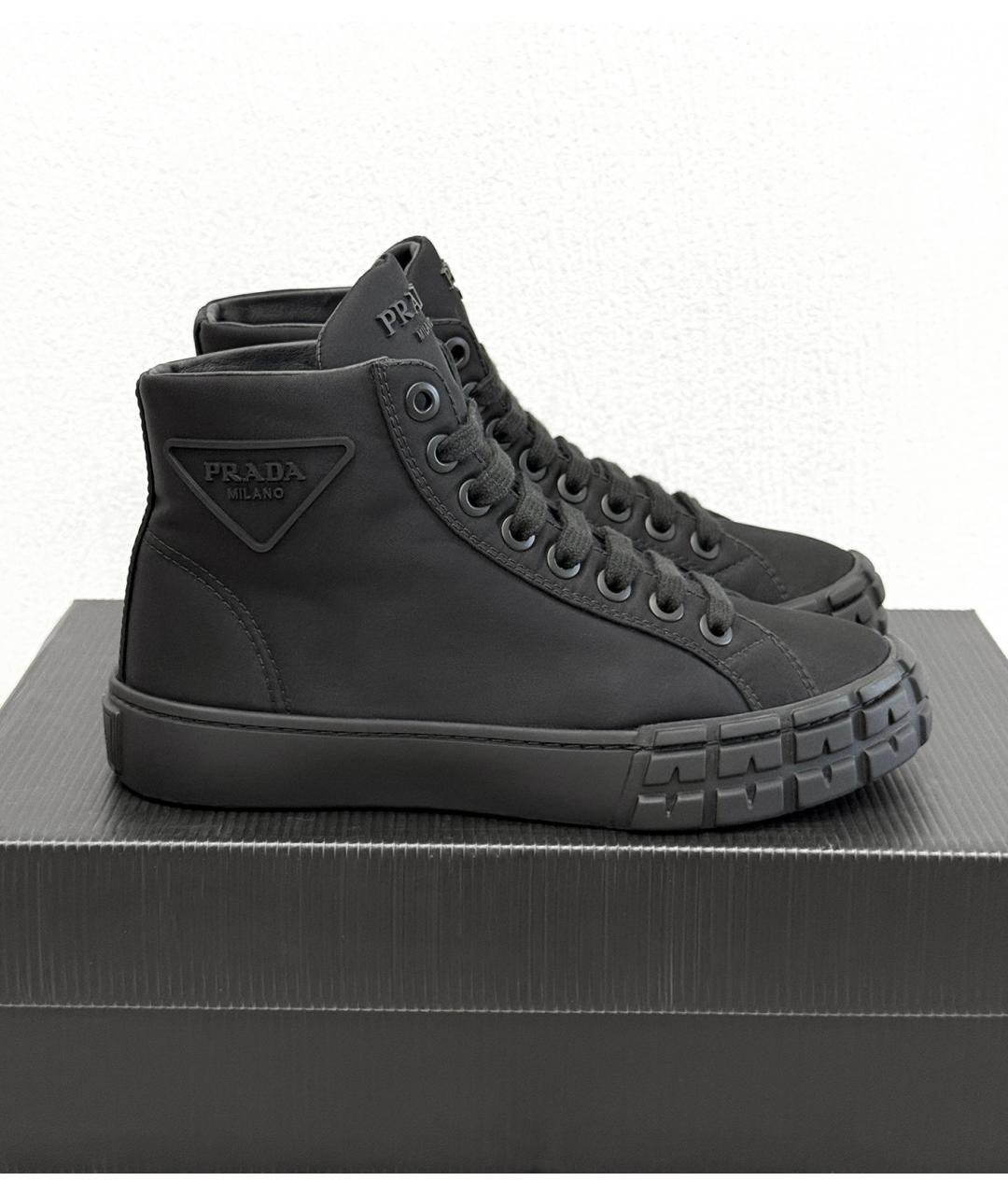 PRADA Черные кеды, фото 7