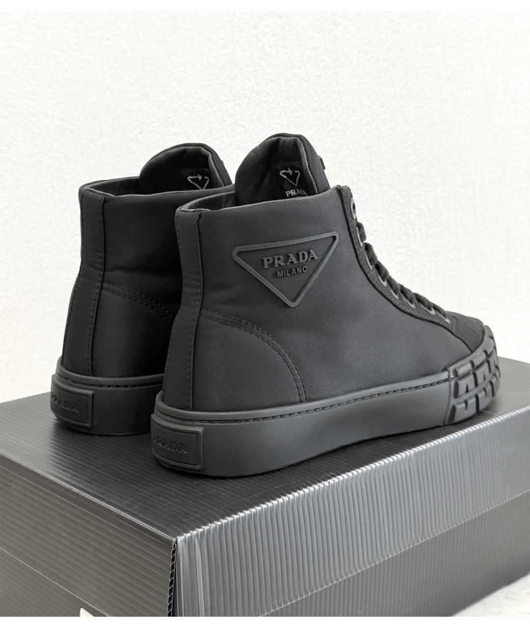 PRADA Черные кеды, фото 4