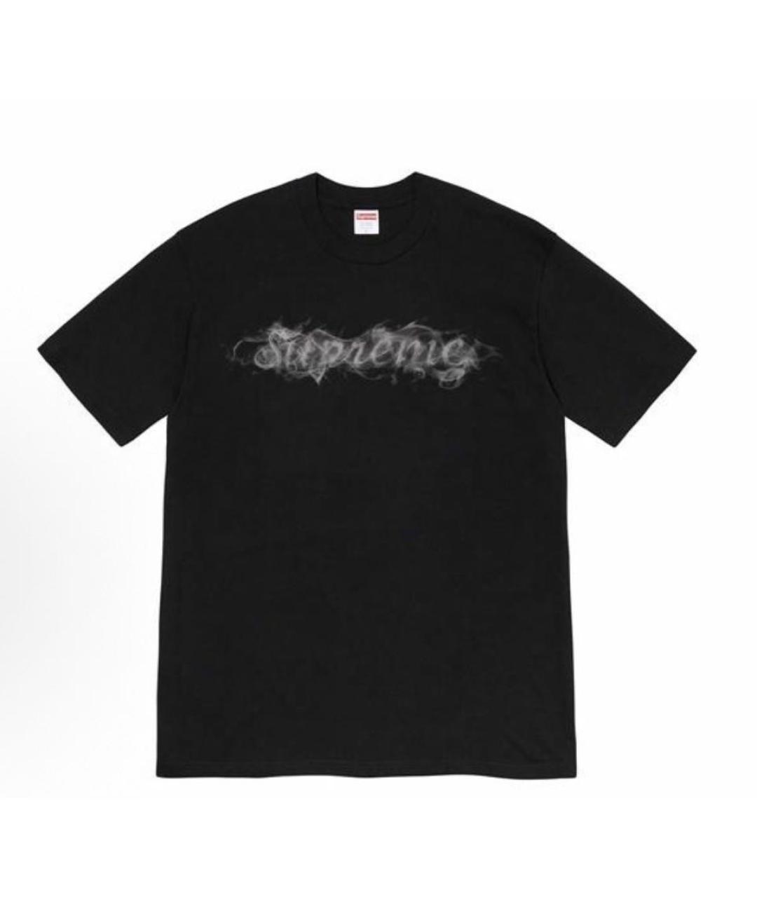 SUPREME Черная хлопковая футболка, фото 6