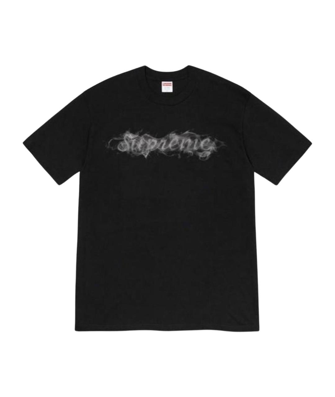 SUPREME Черная хлопковая футболка, фото 1