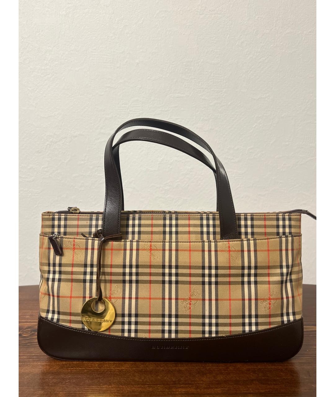 BURBERRY Бежевая сумка тоут, фото 10
